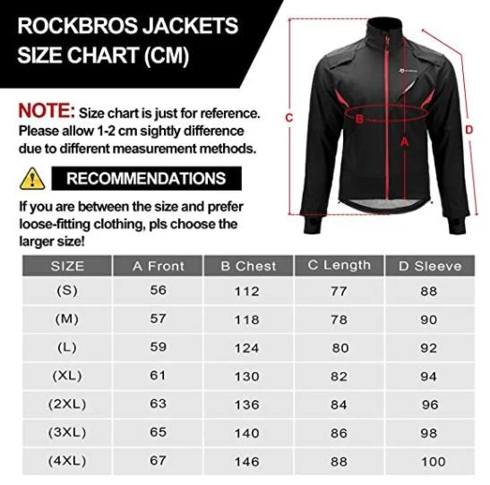 ROCKBROS YPW021 Chaqueta de invierno para ciclismo, impermeable, cortavientos. M-4XL S - Imagen 8