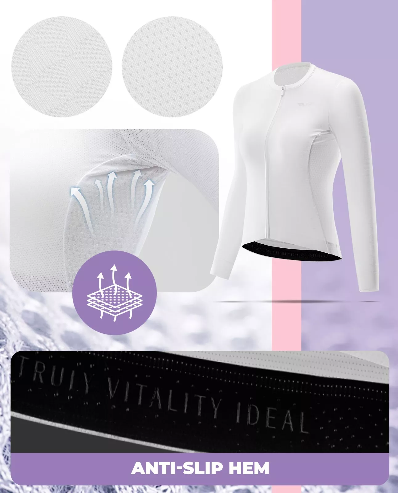 Camiseta de ciclismo ROCKBROS TVI ropa de bicicleta de manga larga transpirable para mujer - Imagen 4