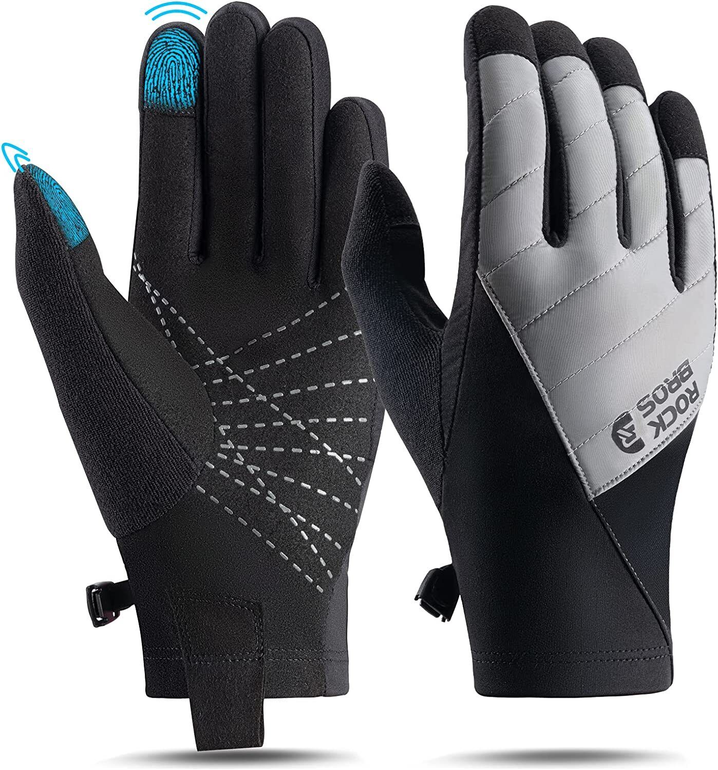 ROCKBROS Guantes de invierno para ciclismo Pantalla táctil Caliente Térmico Deporte - Imagen 2