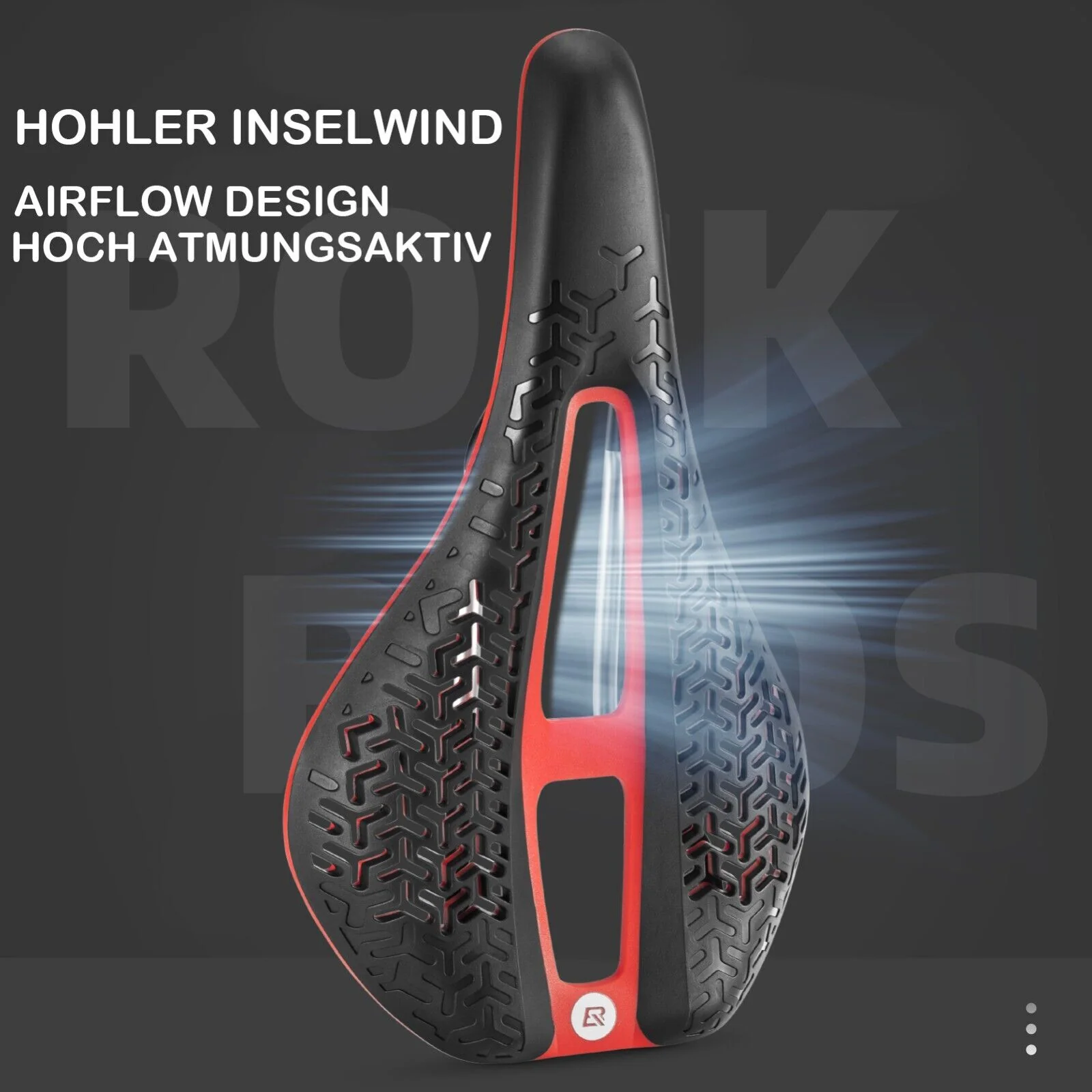 ROCKBROS Sillín de bicicleta Asiento de bicicleta transpirable cómodo Flujo de aire - Imagen 8