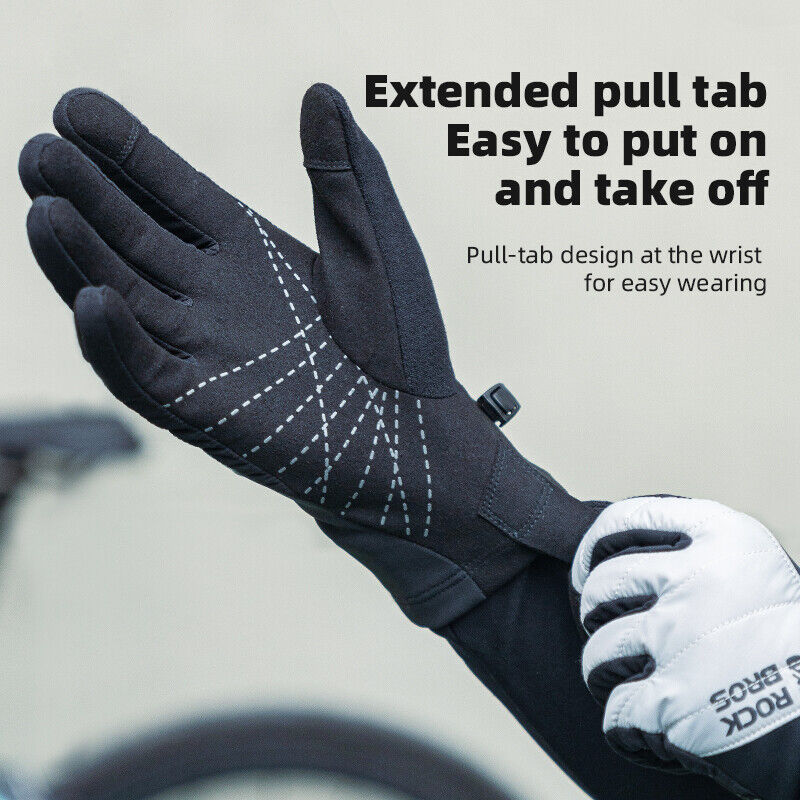 ROCKBROS Guantes de invierno para ciclismo Pantalla táctil Caliente Térmico Deporte - Imagen 8
