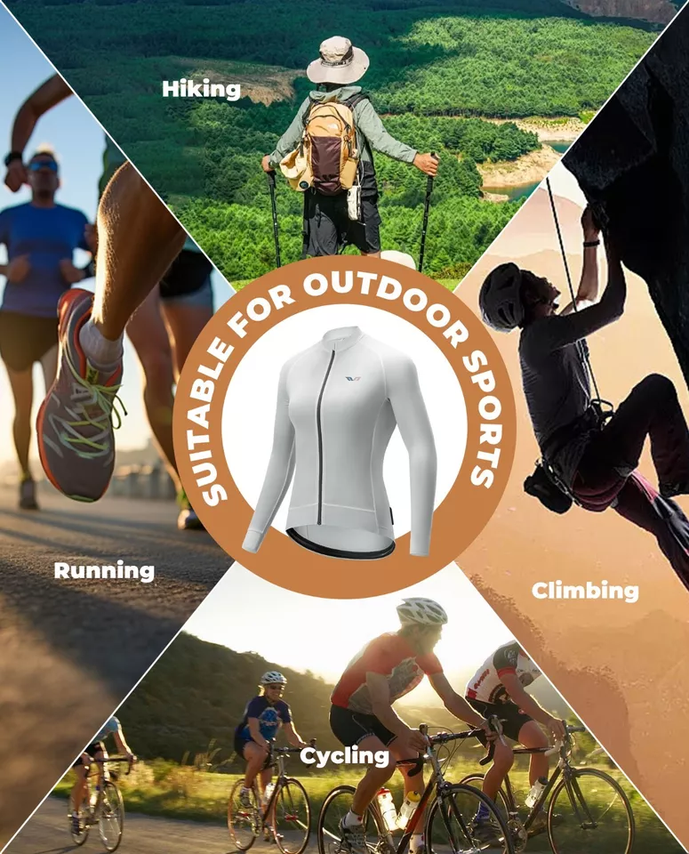 Maillot ciclista ROCKBROS TVI maillot ciclista manga larga transpirable para mujer - Imagen 5