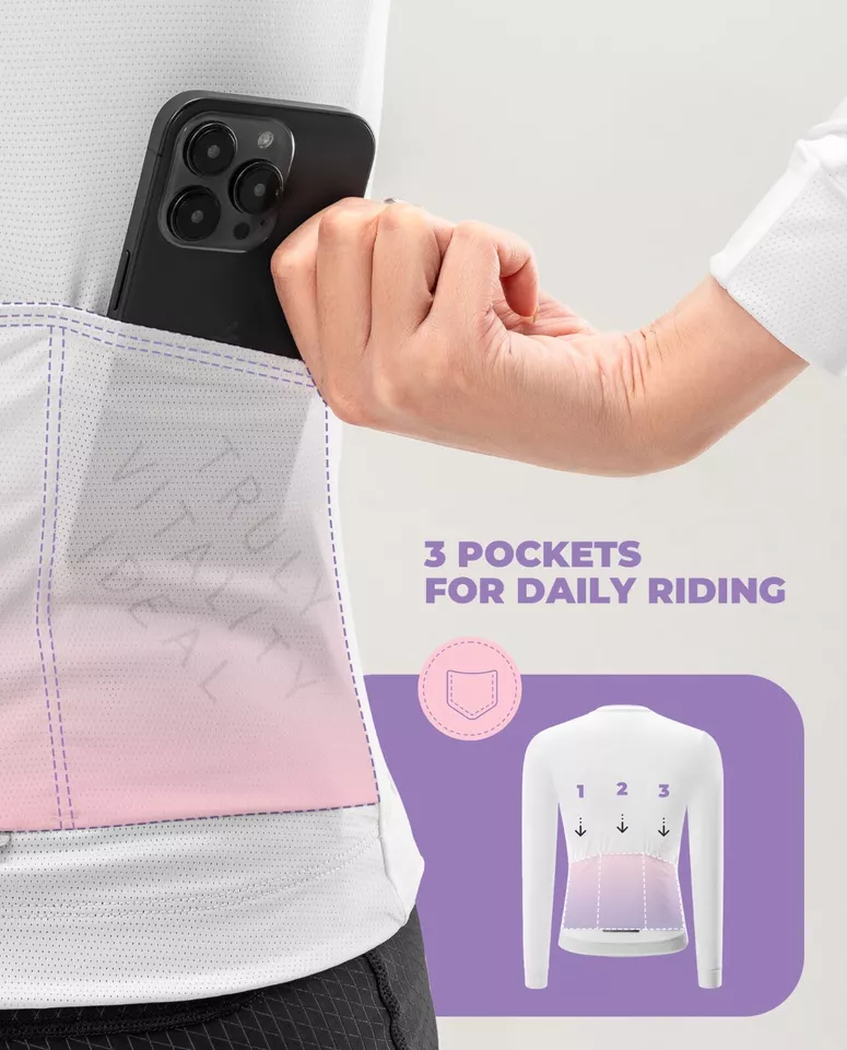 Camiseta de ciclismo ROCKBROS TVI ropa de bicicleta de manga larga transpirable para mujer - Imagen 7