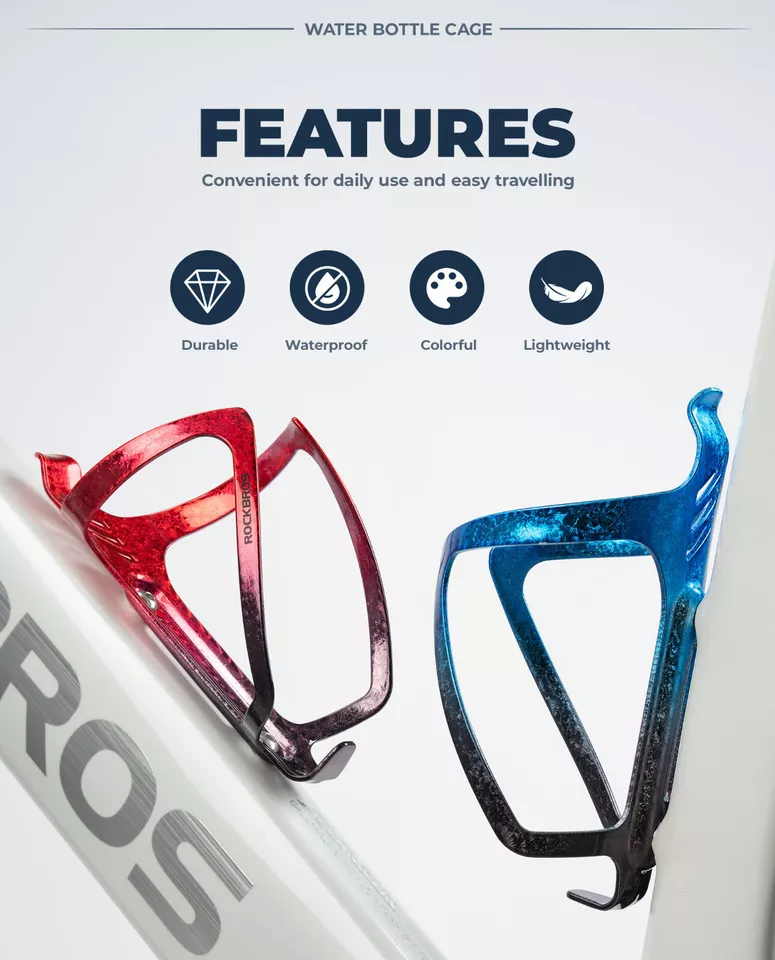 Portabotellas para bicicleta ROCKBROS de aluminio soporte para botellas MTB BIKE - Imagen 3