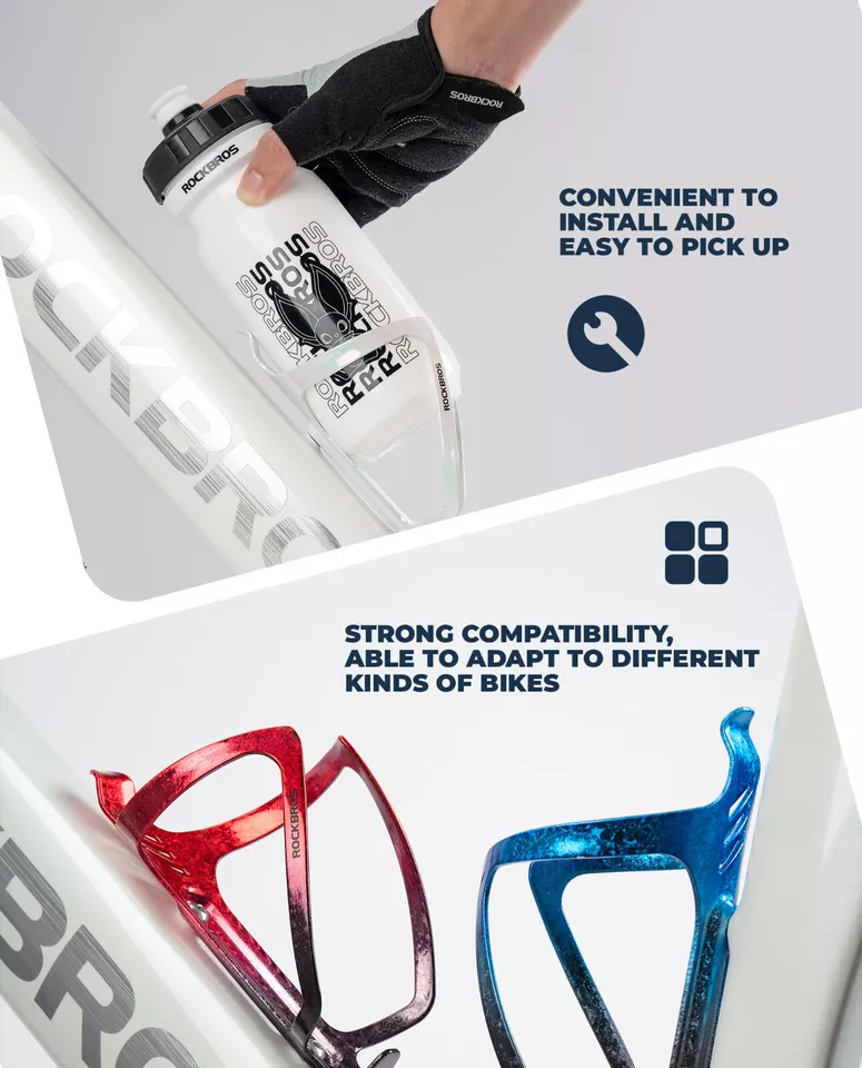 Portabotellas para bicicleta ROCKBROS de aluminio soporte para botellas MTB BIKE - Imagen 6