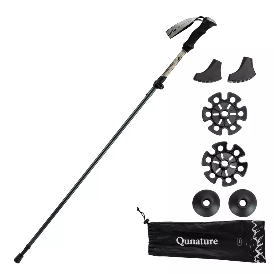 Bastones de trekking Qunature bastones de senderismo 7075 aluminio 130cm - Imagen 5